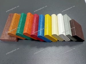 Цветовая палитра полимерной доски, бруса, штакетника